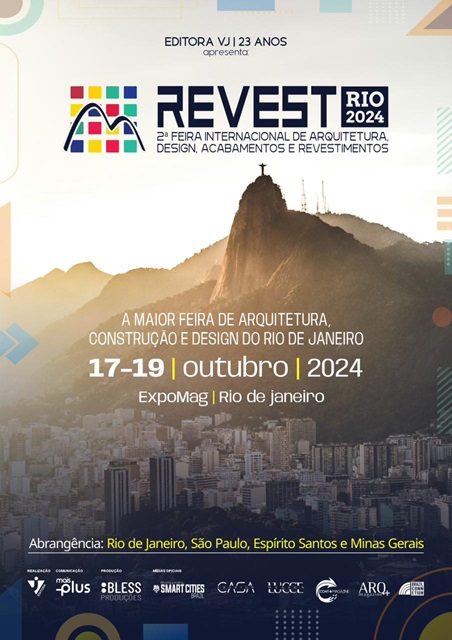 Feira Internacional de Arquitetura, Construção e Design, REVEST RIO será de 17 a 19 de outubro