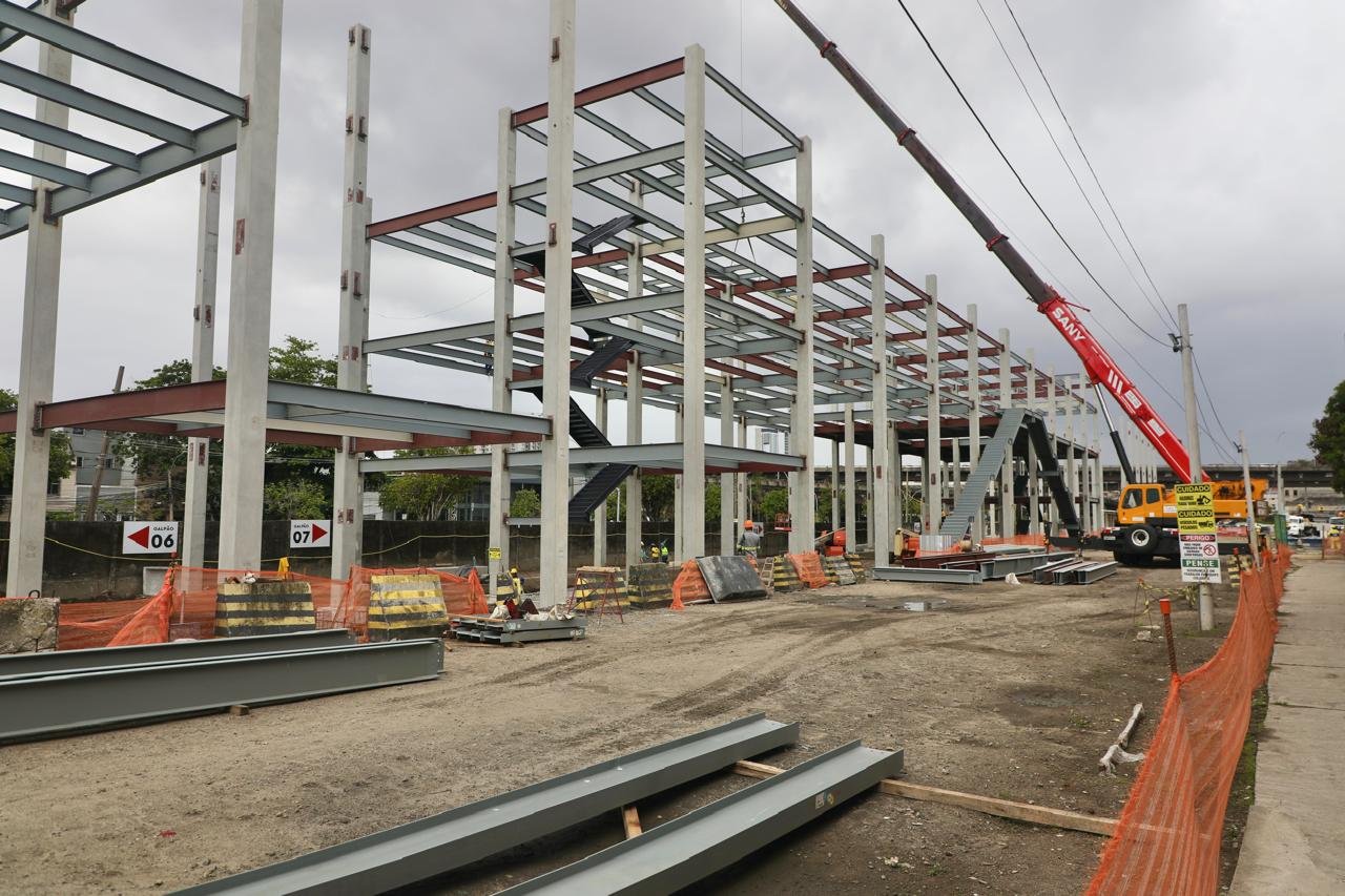 Obras da Fábrica do Samba Rosa Magalhães seguem na região da antiga Estação da Leopoldina